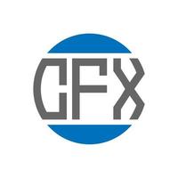 CFX letter logo design on white background. CFX creative initials circle logo concept. CFX letter design. vector