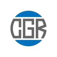 diseño de logotipo de letra cgr sobre fondo blanco. concepto de logotipo de círculo de iniciales creativas de cgr. diseño de carta cgr. vector