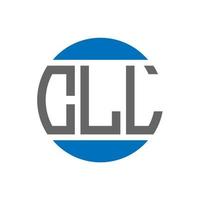 diseño de logotipo de letra cll sobre fondo blanco. concepto de logotipo de círculo de iniciales creativas cll. diseño de letras cll. vector