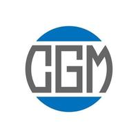 CGM letter logo design on white background. CGM creative initials circle logo concept. CGM letter design. vector