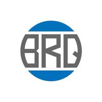 diseño de logotipo de letra brq sobre fondo blanco. concepto de logotipo de círculo de iniciales creativas de brq. diseño de letras brq. vector