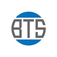 BTS letter logo design on white background. BTS creative initials circle logo concept. BTS letter design. vector