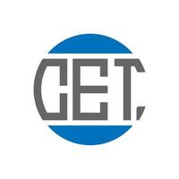 CET letter logo design on white background. CET creative initials circle logo concept. CET letter design. vector