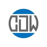 diseño de logotipo de letra cdw sobre fondo blanco. concepto de logotipo de círculo de iniciales creativas de cdw. diseño de carta cdw. vector
