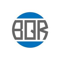 diseño de logotipo de letra bqr sobre fondo blanco. concepto de logotipo de círculo de iniciales creativas bqr. diseño de letras bqr. vector