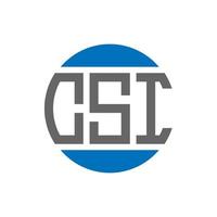 CSI letter logo design on white background. CSI creative initials circle logo concept. CSI letter design. vector
