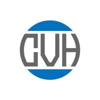 diseño de logotipo de letra cvh sobre fondo blanco. Concepto de logotipo de círculo de iniciales creativas cvh. diseño de letra cvh. vector