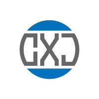CXJ letter logo design on white background. CXJ creative initials circle logo concept. CXJ letter design. vector