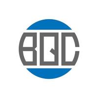 diseño de logotipo de letra bqc sobre fondo blanco. concepto de logotipo de círculo de iniciales creativas bqc. diseño de letras bqc. vector