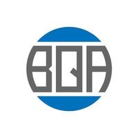 diseño de logotipo de letra bqa sobre fondo blanco. concepto de logotipo de círculo de iniciales creativas de bqa. diseño de letras bqa. vector