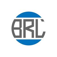 diseño de logotipo de letra brl sobre fondo blanco. concepto de logotipo de círculo de iniciales creativas de brl. diseño de letras brl. vector