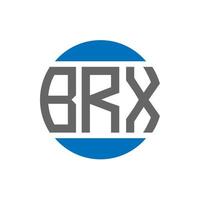 BRX letter logo design on white background. BRX creative initials circle logo concept. BRX letter design. vector