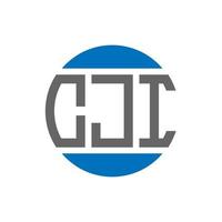 diseño de logotipo de letra cji sobre fondo blanco. concepto de logotipo de círculo de iniciales creativas de cji. diseño de letras cji. vector
