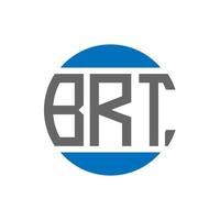 BRT letter logo design on white background. BRT creative initials circle logo concept. BRT letter design. vector