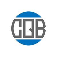CQB letter logo design on white background. CQB creative initials circle logo concept. CQB letter design. vector