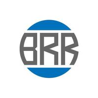 BRR letter logo design on white background. BRR creative initials circle logo concept. BRR letter design. vector