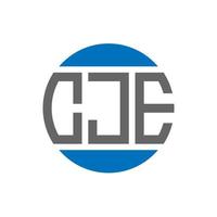 CJE letter logo design on white background. CJE creative initials circle logo concept. CJE letter design. vector
