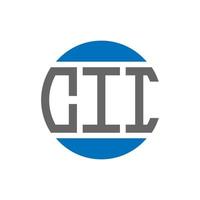 CII letter logo design on white background. CII creative initials circle logo concept. CII letter design. vector