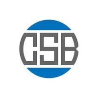 CSB letter logo design on white background. CSB creative initials circle logo concept. CSB letter design. vector