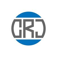 CRJ letter logo design on white background. CRJ creative initials circle logo concept. CRJ letter design. vector