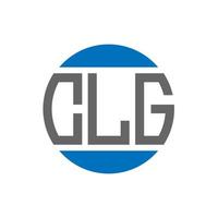 CLG letter logo design on white background. CLG creative initials circle logo concept. CLG letter design. vector