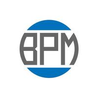 BPM letter logo design on white background. BPM creative initials circle logo concept. BPM letter design. vector