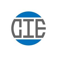 CIE letter logo design on white background. CIE creative initials circle logo concept. CIE letter design. vector
