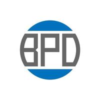 BPO letter logo design on white background. BPO creative initials circle logo concept. BPO letter design. vector
