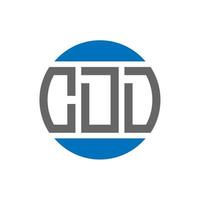 diseño de logotipo de letra cdd sobre fondo blanco. concepto de logotipo de círculo de iniciales creativas de cdd. diseño de letras cdd. vector