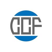 CCF letter logo design on white background. CCF creative initials circle logo concept. CCF letter design. vector