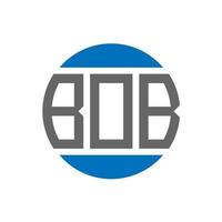 BOB letter logo design on white background. BOB creative initials circle logo concept. BOB letter design. vector