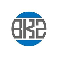 diseño de logotipo de letra bkz sobre fondo blanco. concepto de logotipo de círculo de iniciales creativas bkz. diseño de letras bkz. vector