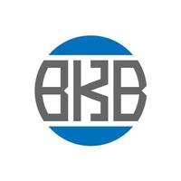 diseño de logotipo de letra bkb sobre fondo blanco. concepto de logotipo de círculo de iniciales creativas bkb. diseño de letras bkb. vector