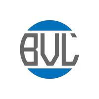 diseño de logotipo de letra bvl sobre fondo blanco. concepto de logotipo de círculo de iniciales creativas bvl. diseño de letras bvl. vector