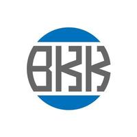 diseño de logotipo de letra bkk sobre fondo blanco. concepto de logotipo de círculo de iniciales creativas bkk. diseño de letras bkk. vector