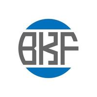 BKF letter logo design on white background. BKF creative initials circle logo concept. BKF letter design. vector