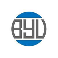 BYV letter logo design on white background. BYV creative initials circle logo concept. BYV letter design. vector