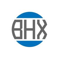 BHX letter logo design on white background. BHX creative initials circle logo concept. BHX letter design. vector