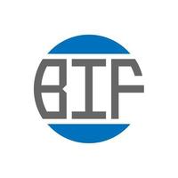 diseño de logotipo de letra bif sobre fondo blanco. concepto de logotipo de círculo de iniciales creativas bif. diseño de letra bif. vector