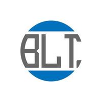 diseño de logotipo de letra blt sobre fondo blanco. concepto de logotipo de círculo de iniciales creativas blt. diseño de letras blt. vector