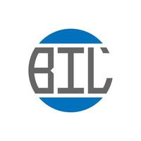 BIL letter logo design on white background. BIL creative initials circle logo concept. BIL letter design. vector