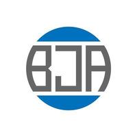 diseño de logotipo de letra bja sobre fondo blanco. concepto de logotipo de círculo de iniciales creativas de bja. diseño de letras bja. vector
