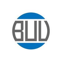 BUV letter logo design on white background. BUV creative initials circle logo concept. BUV letter design. vector