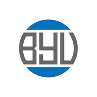BYU letter logo design on white background. BYU creative initials circle logo concept. BYU letter design. vector