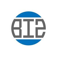 BIZ letter logo design on white background. BIZ creative initials circle logo concept. BIZ letter design. vector