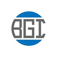 BGI letter logo design on white background. BGI creative initials circle logo concept. BGI letter design. vector