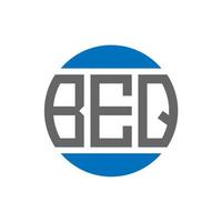 diseño de logotipo de letra beq sobre fondo blanco. concepto de logotipo de círculo de iniciales creativas de beq. diseño de letras beq. vector