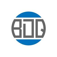 diseño de logotipo de letra bdq sobre fondo blanco. concepto de logotipo de círculo de iniciales creativas bdq. diseño de letras bdq. vector