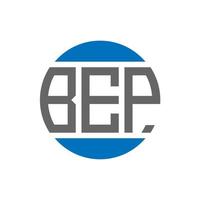 diseño de logotipo de letra bep sobre fondo blanco. concepto de logotipo de círculo de iniciales creativas bep. diseño de letras bep. vector