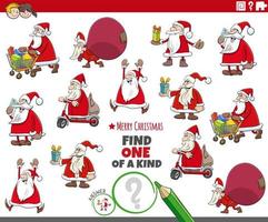 one of a kind game with cartoon Christmas characters vector